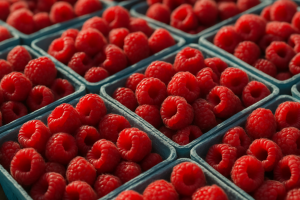 Maliny in central Poland: wholesale prices volatile, low supply, farm-gate up to €2.8/kg
