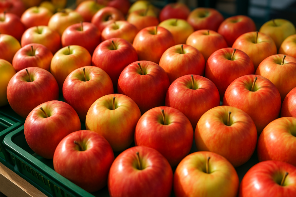 Mniej jabłek Red Delicious i Gala w USA, stabilna podaż bio z Włoch, eksport francuskich odmian do Chin