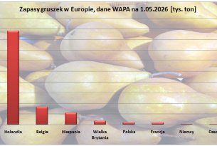 Jak duże były zapasy gruszek w kwietniu br. (dane WAPA)